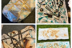 mark-making doek azijn ijzer twee nachten