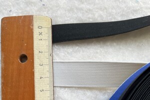 smalle elastiek zwart en wit 