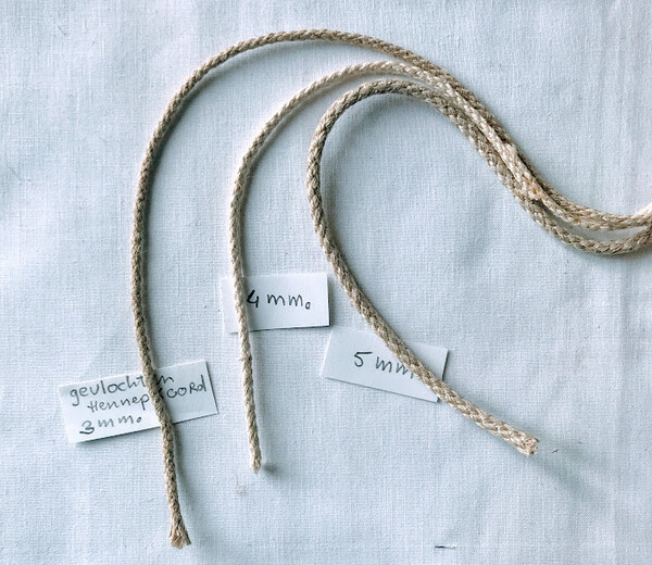 3-4-5 mm gevlochten hennepkoord