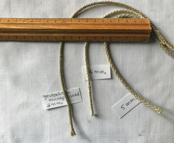 3-4-5 mm gevlochten hennepkoord