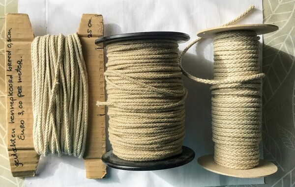 3-4-5 mm gevlochten hennepkoord